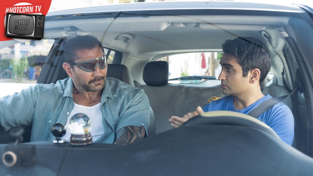 Stuber: Dave Bautista, Kumail Nanjiani e Karen Gillan sul set del film