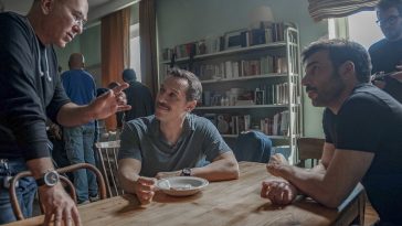 Ferzan Özpetek, Stefano Accorsi ed Edoardo Leo sul set del film