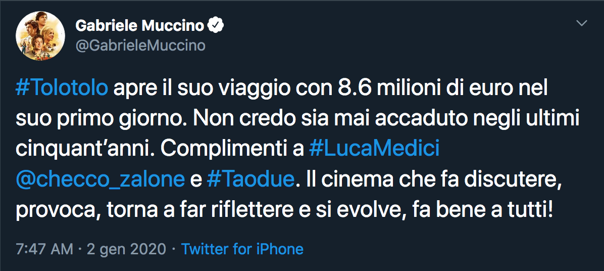 Muccino e Zalone