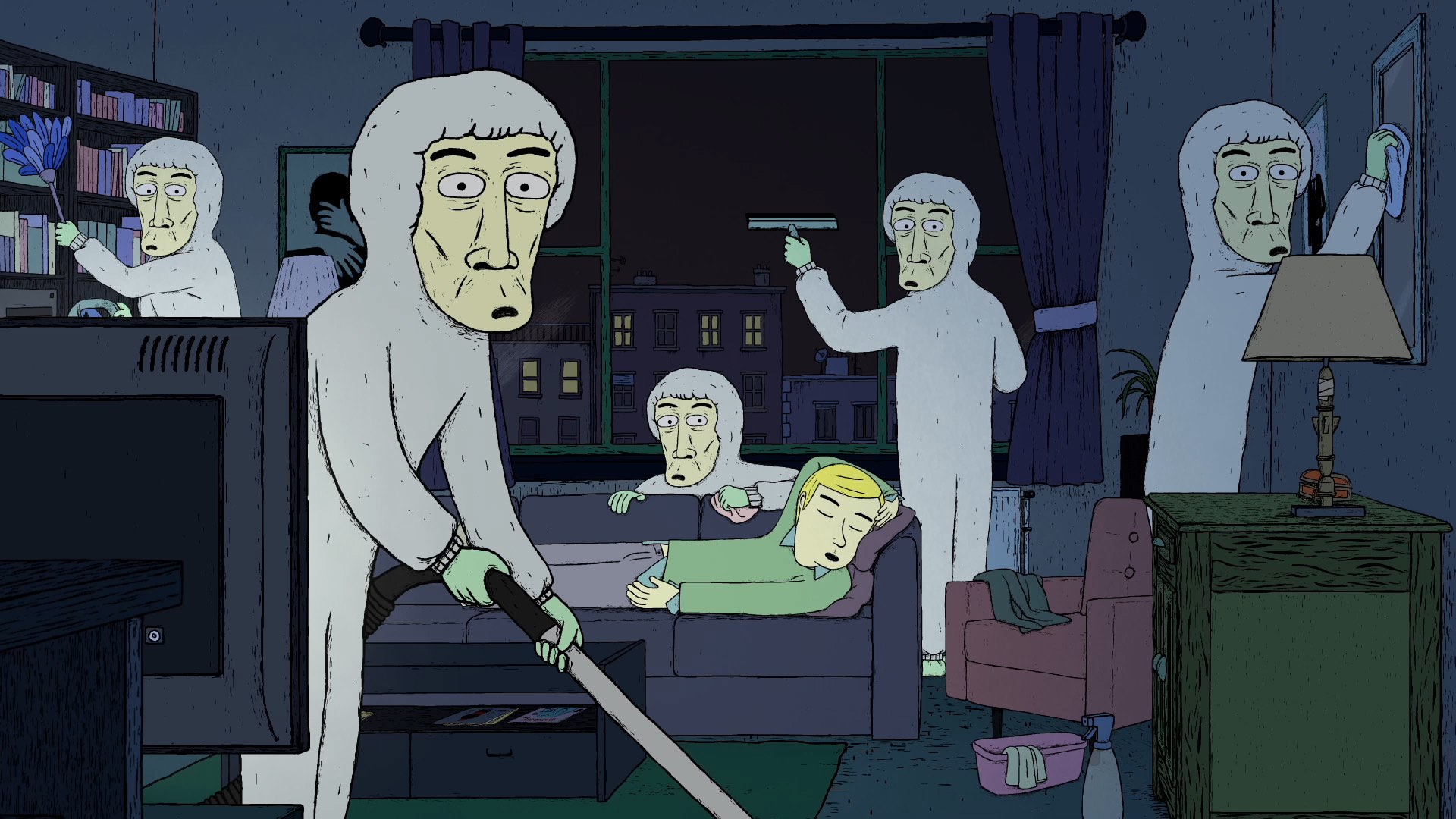 Una scena del corto