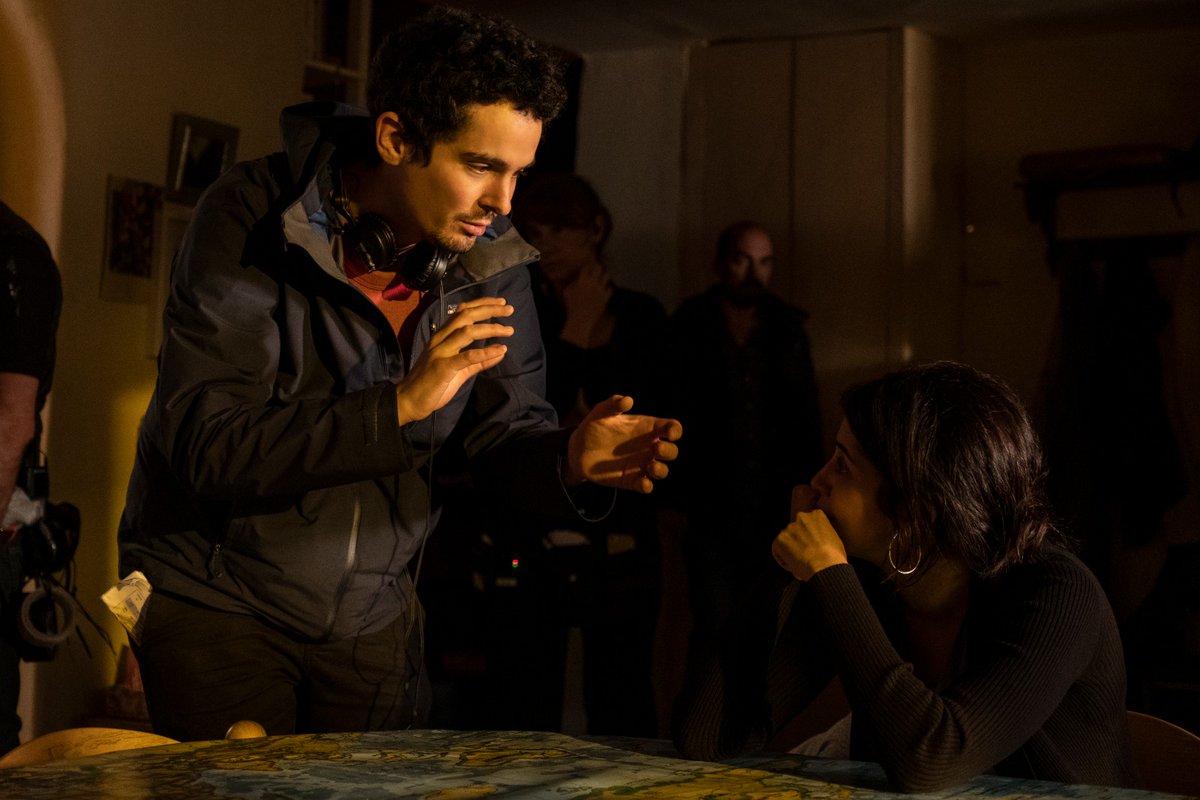 Damien Chazelle sul set di The Eddy