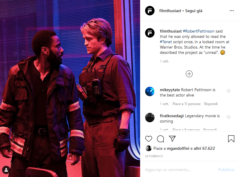 John David Washington e Robert Pattinson in Tenet