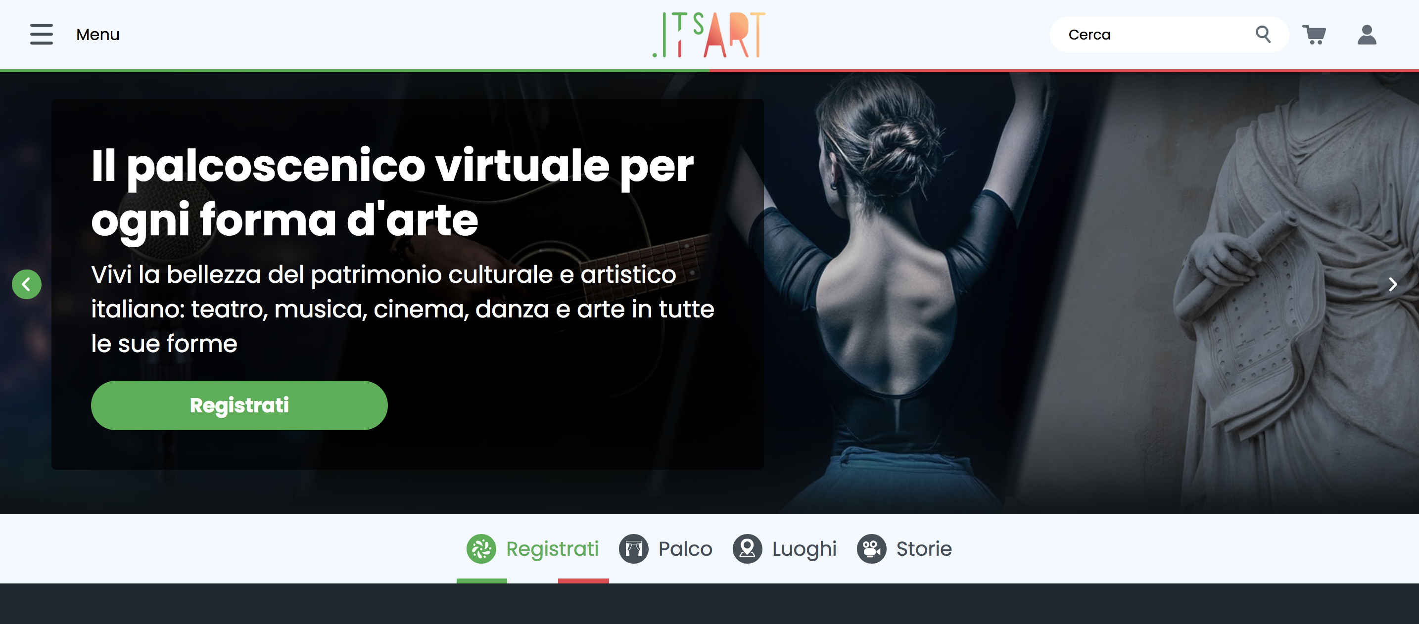 La home di ITsART