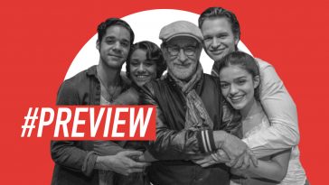 Steve Spielberg e i protagonisti di West Side Story