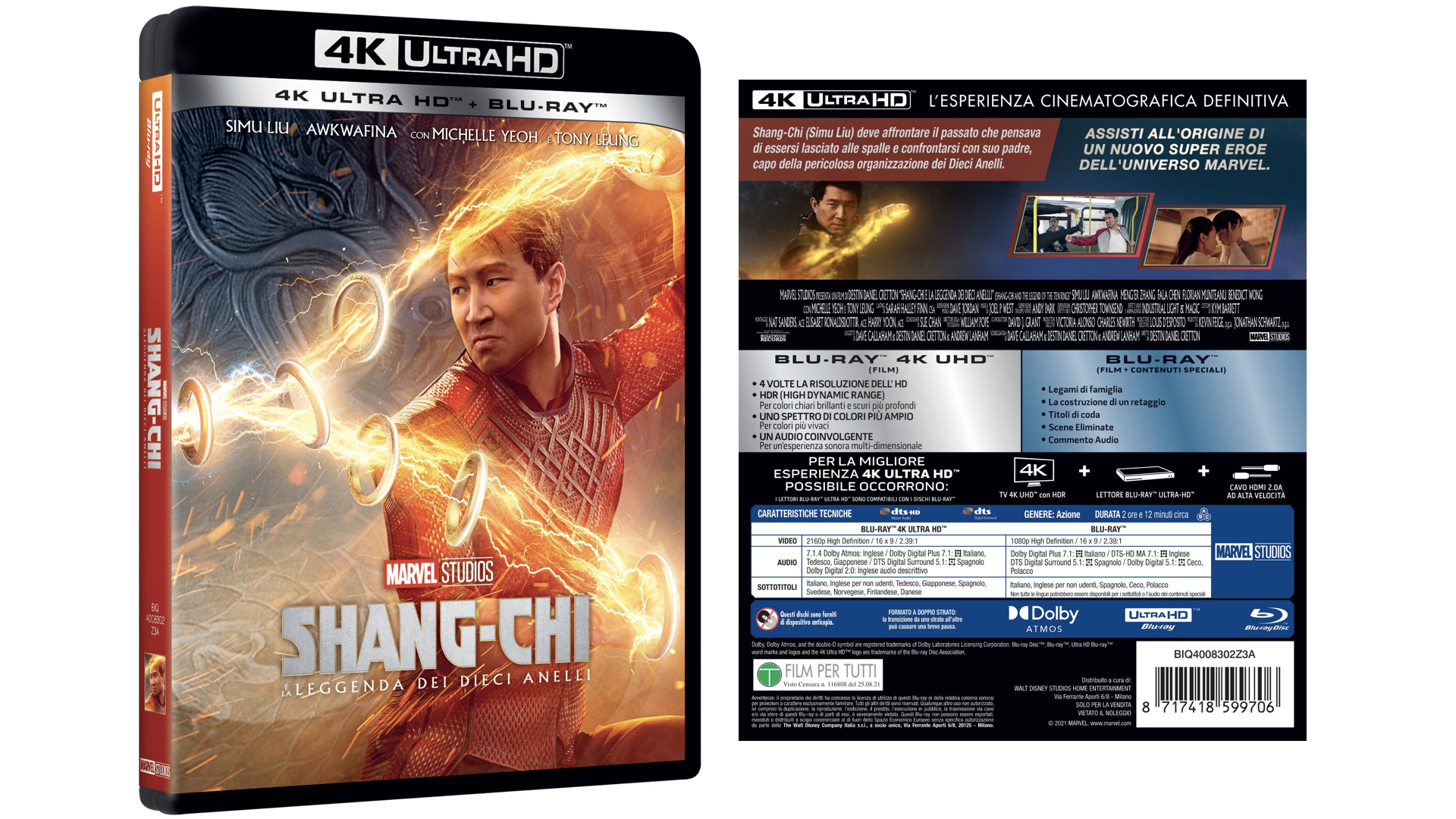 L'edizione 4k UHD di Shang-Chi e la Leggenda dei Dieci Anelli