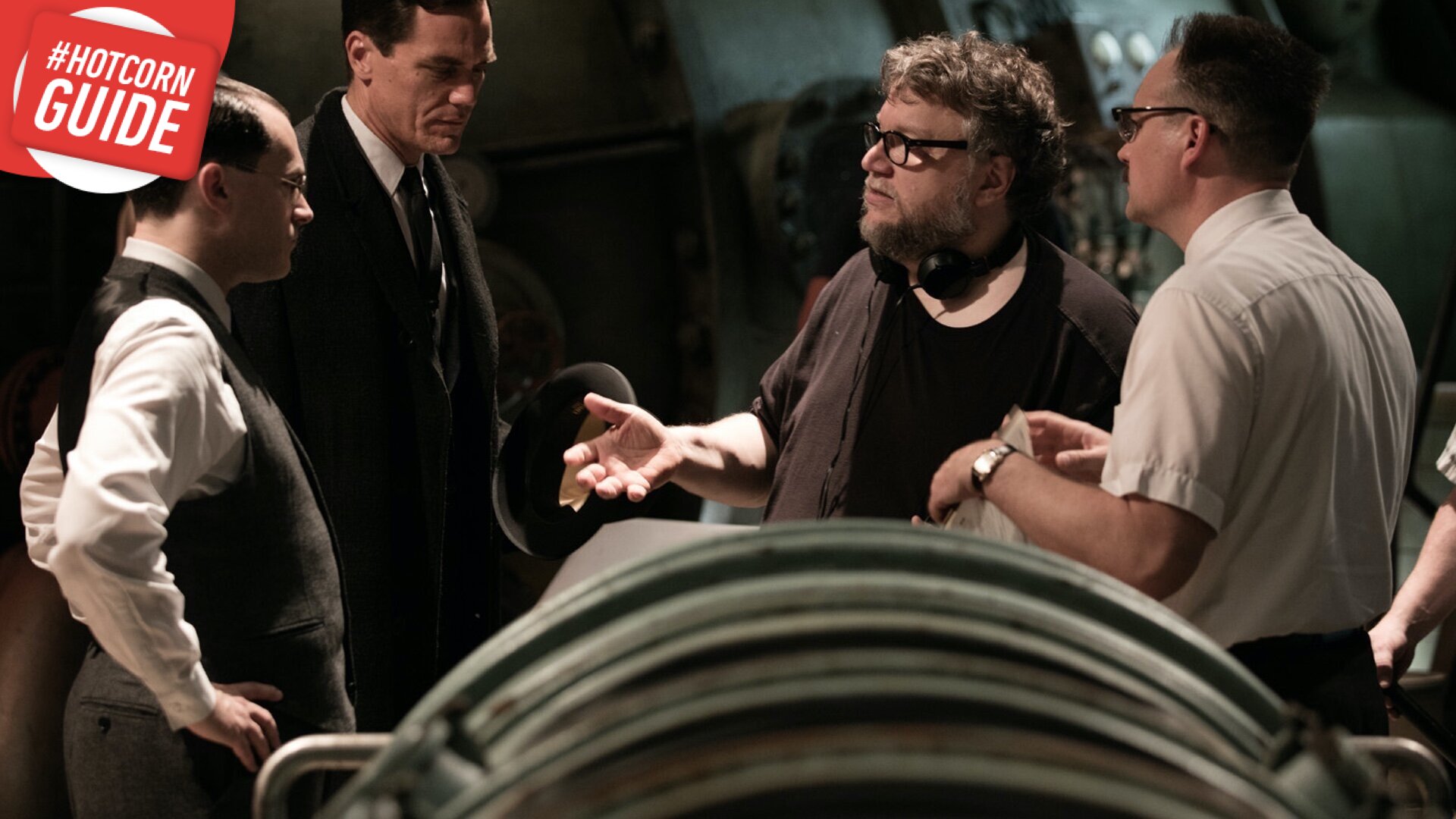 Guillermo del Toro on the set of La Forma dell'Acqua