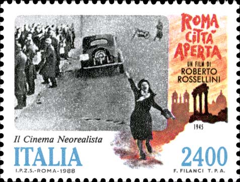Il francobollo dedicato al film di Rossellini