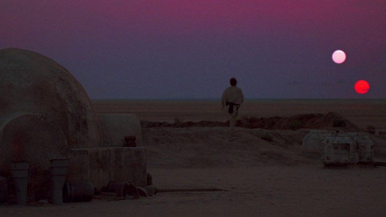 Mark Hamill in una scena di Star Wars: Una nuova speranza