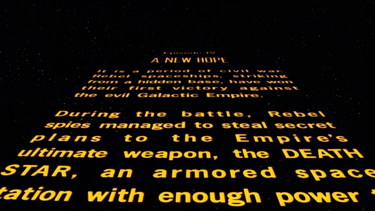 I titoli di testa di Star Wars: Una nuova speranza
