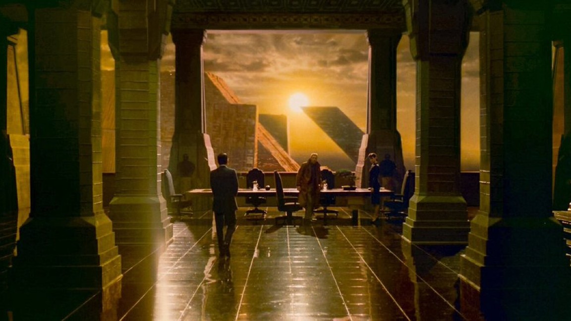 Lo studio del Dr. Eldon Tyrell in una scena di Blade Runner