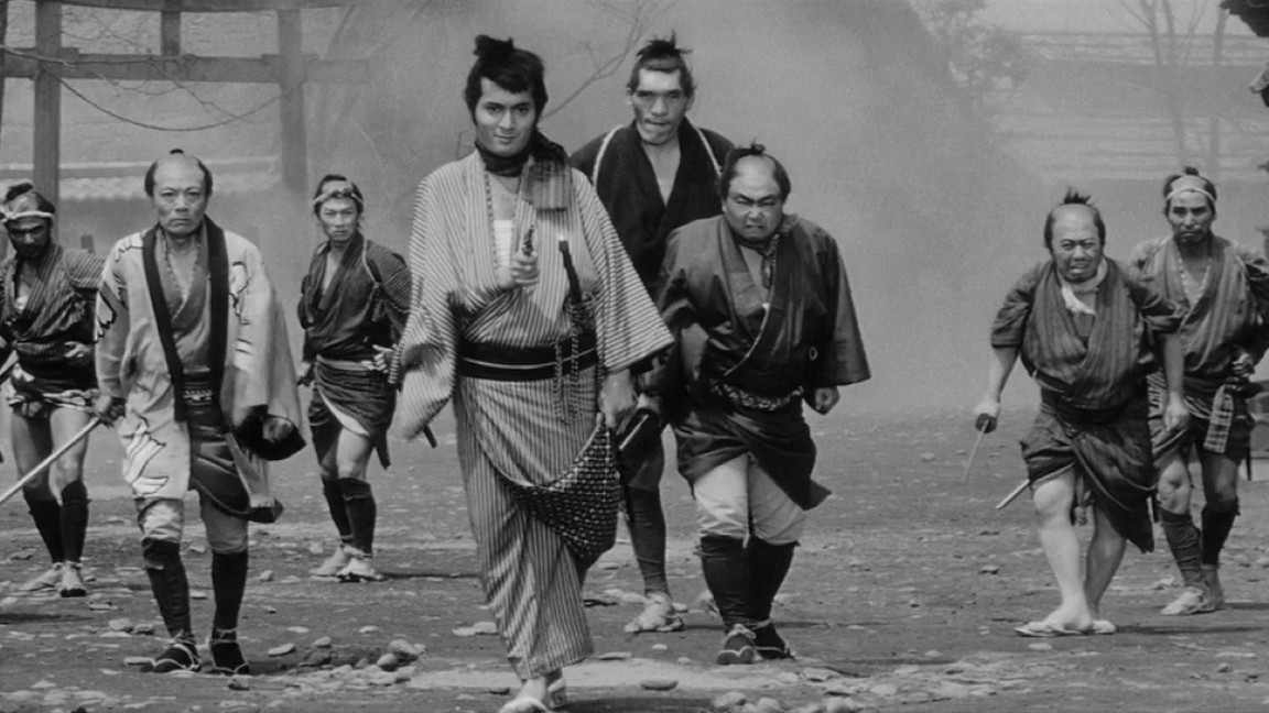 Tatsuya Nakadai in una scena de La sfida del samurai (Yojimbo)