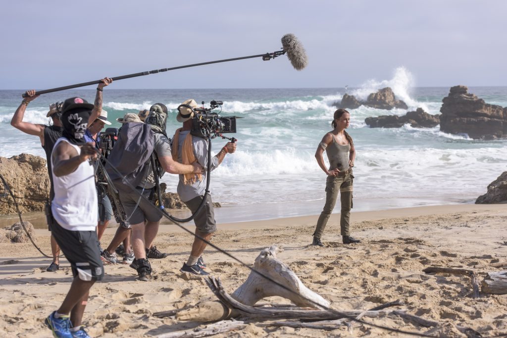 Photo: Roar Uthaug, and Alicia Vikander attend the Tomb Raider