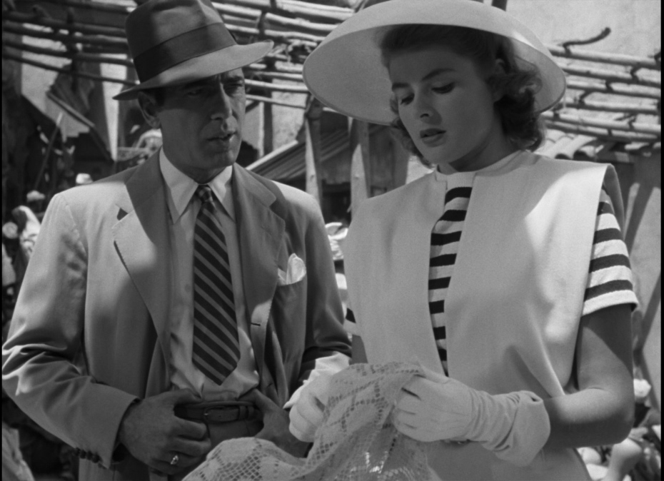Humphrey Bogart and Ingrid Bergman in Casablanca.