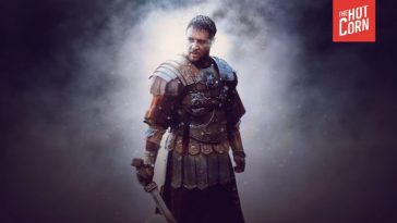 Russell Crowe in a scene from Gladiator.