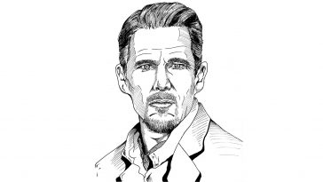 Ethan Hawke. Illustration by Jonathan Fehr