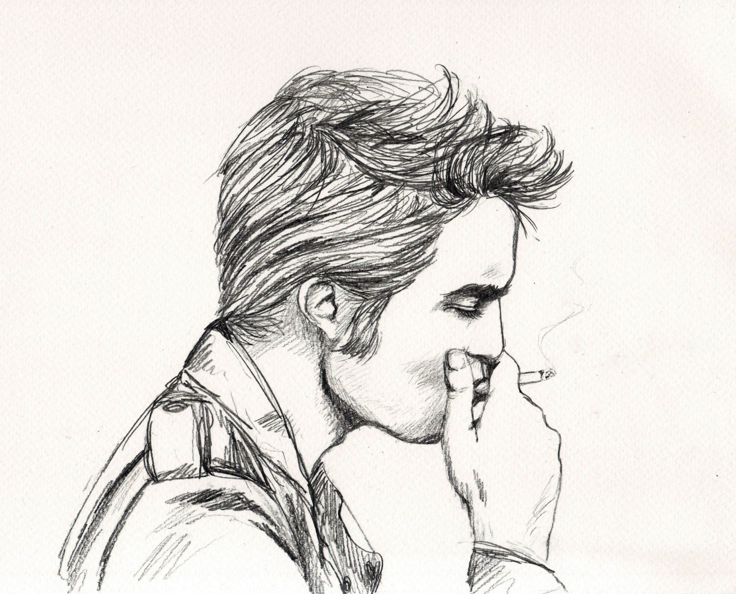My sketch of Robert Pattinson as Bruce Wayne in The Batman Graphite and  white charcoal on toned tan paper   rDCCinematic